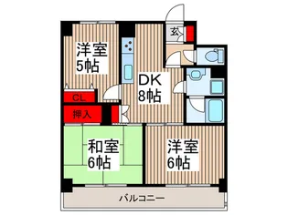 日神パレステ-ジ川越【2階】の間取り