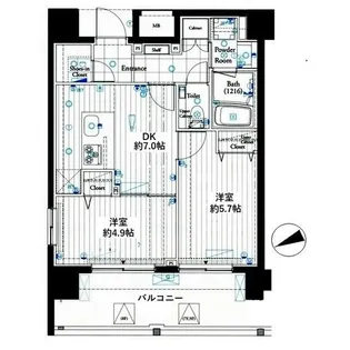 グランドパーク八広【7階】の間取り