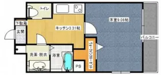 KDXレジデンス舟入幸町【2階】の間取り