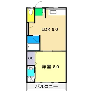 南比島ハイツ【2階】の間取り