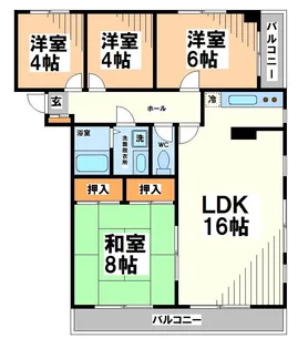 ケーワイヒルズ【3階】の間取り