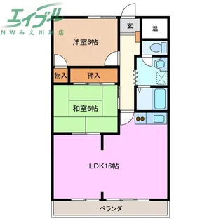 MKタウン江場A棟【4階】の間取り