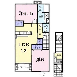 グローリアA【2階】の間取り