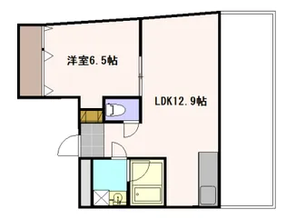 Calm東観音【2階】の間取り