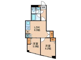 ハセガワハイツ【4階】の間取り