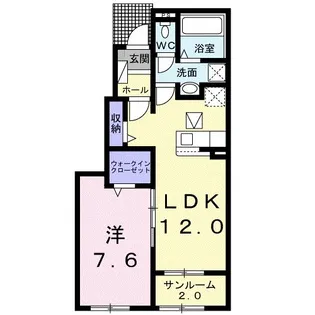 ル・ボートン【1階】の間取り