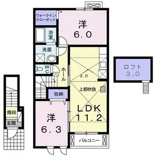 メルヴィーユ【2階】の間取り