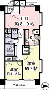 ダイナシティ府中【7階】の間取り