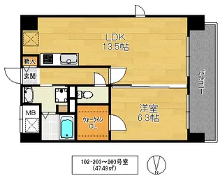 ラべニール【4階】の間取り