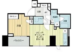 キュスティーヌ18目白学園通り【3階】の間取り