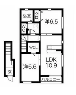 ラークスパー【2階】の間取り