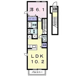 エス・エイ・カーサ【2階】の間取り
