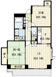 デュー四つ木【3階】の間取り