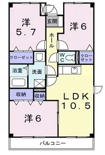 パークスクウェア湘南【4階】の間取り