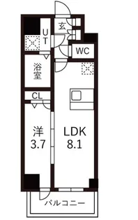 メイクスデザイン名駅南【5階】の間取り