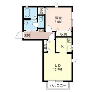 コモア・メゾンA【1階】の間取り