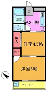 シャトーハイツII【3階】の間取り
