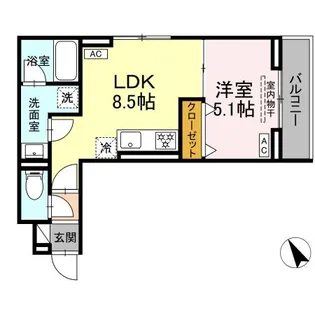 セレスティア桜上水【2階】の間取り