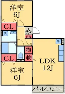 メイプルハウスB【2階】の間取り