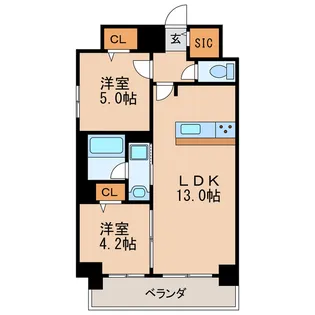 プレサンス丸の内フォート【14階】の間取り