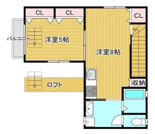 ハイツKNK【2階】の間取り