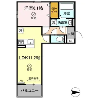 クレール【2階】の間取り