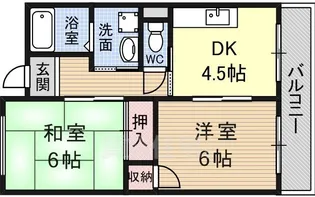 エスポアール摂津【1階】の間取り