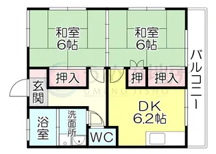 アカシヤアパート【2階】の間取り