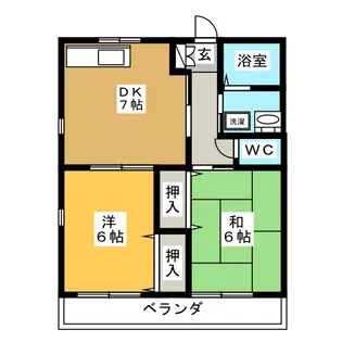 ピアハイツ青山B【1階】の間取り
