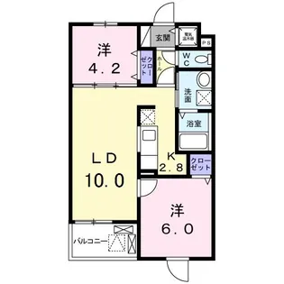 Vell Shine 穂【4階】の間取り