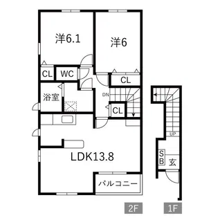 ソレイユの丘【2階】の間取り