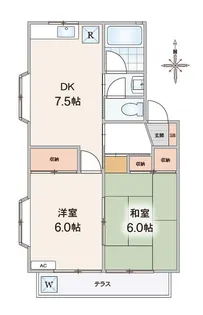 メゾン花園【1階】の間取り