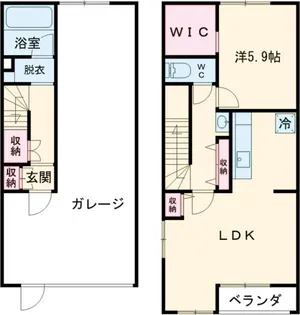 (仮)福崎ガレージハウスの間取り