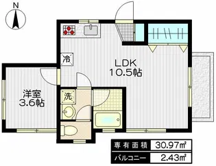 ハイムm&sII【1階】の間取り