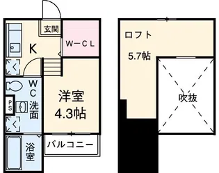 アップライト【2階】の間取り