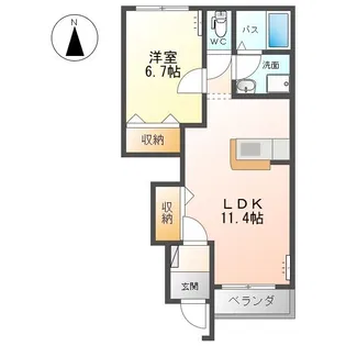 サニークローバー【1階】の間取り