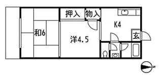 臼井荘【2階】の間取り