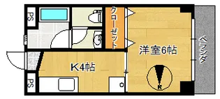 長谷川マンション【3階】の間取り