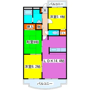 クリスタル東【2階】の間取り