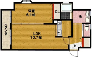 ダイコー水前寺駅通り6【7階】の間取り