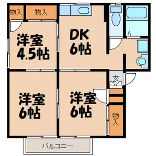 プレジール鳥井原B【2階】の間取り