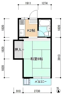 コーポ内田【2階】の間取り