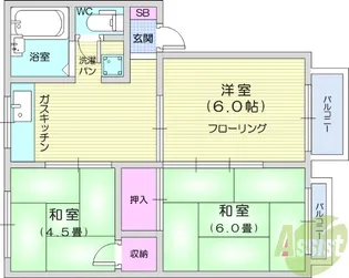 エクセレント中柵第二【2階】の間取り