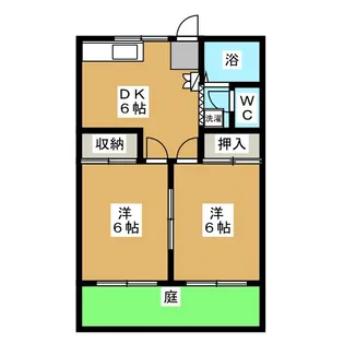 コーポカサイ【1階】の間取り