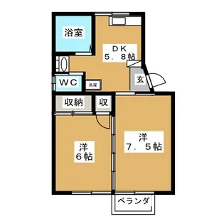 アーバン石井【2階】の間取り