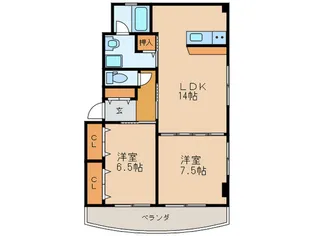 ツインカムウエスト【3階】の間取り