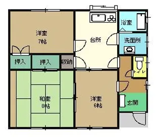 宮城県石巻市新境町1【一戸建】の間取り