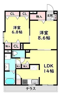 大阪府寝屋川市大利町【アパート】の間取り