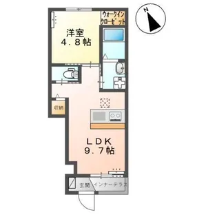 レジデンス吉岡【1階】の間取り