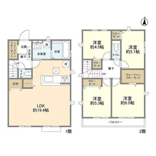 東京都八王子市川口町【一戸建】の間取り